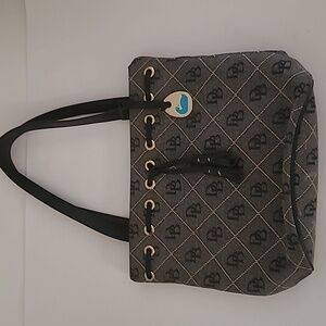 Vintage Dooney & Bourke Gray and Black Logo Bag